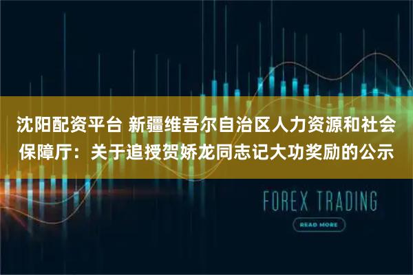 沈阳配资平台 新疆维吾尔自治区人力资源和社会保障厅：关于追授贺娇龙同志记大功奖励的公示
